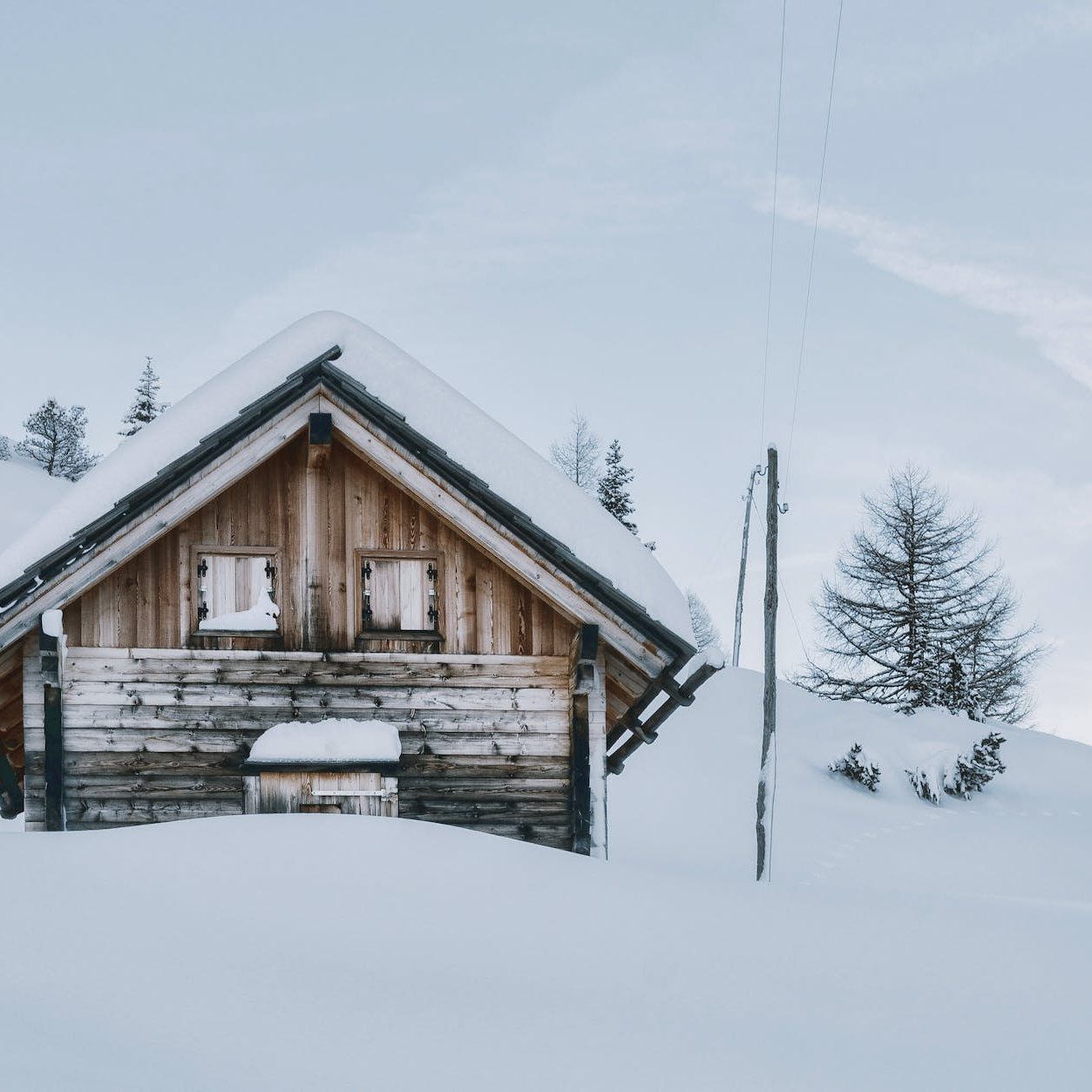 house covered in snow